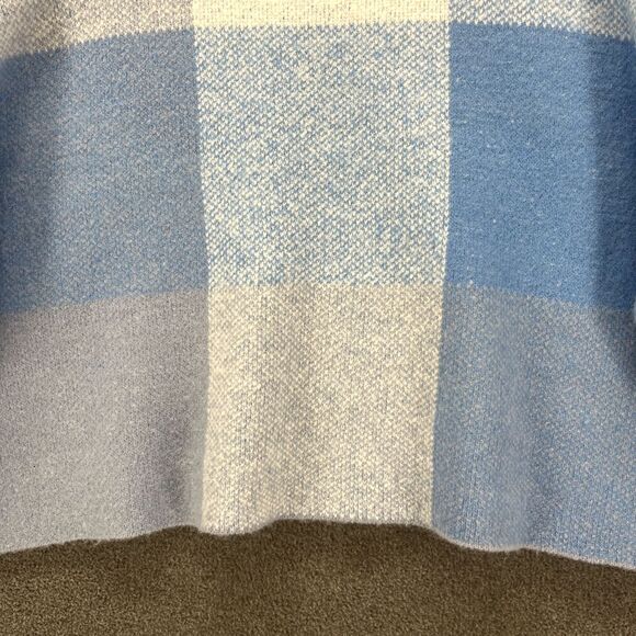 Jessica Simpson Sweater womens Large Blue Cropped Check Soft Oversized - Picture 5 of 15